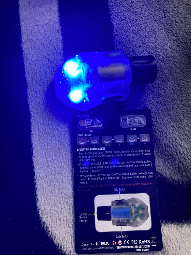 Strobe iluminator marker IR (albastru)