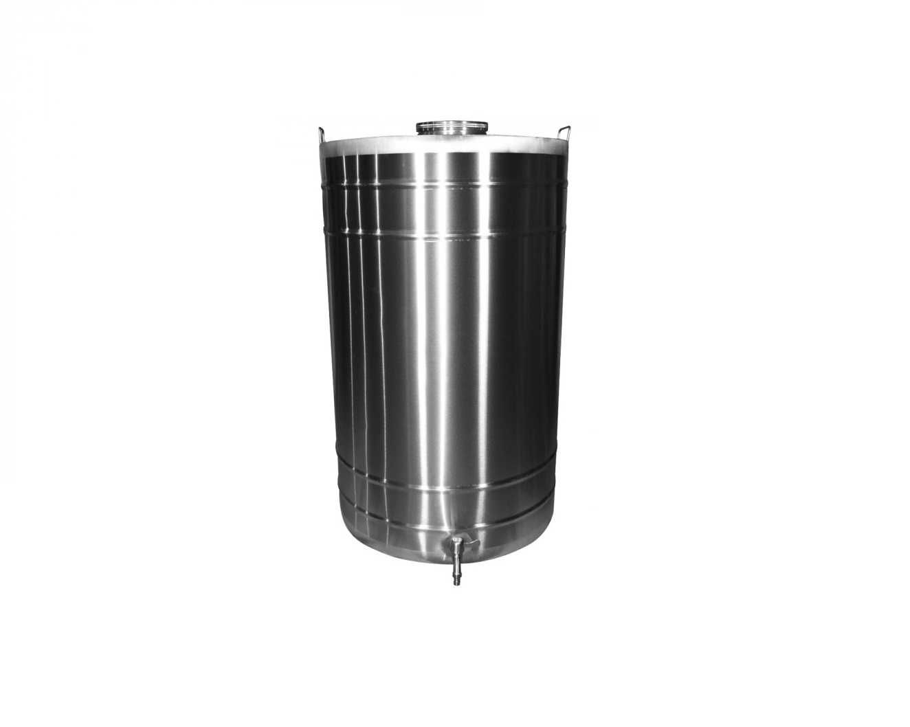 Butoi inox cu capac filet si robinet 30 litri