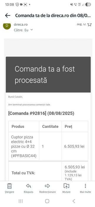 Cuptor pizza prisma food 4+4 de 32 cm golosit din august