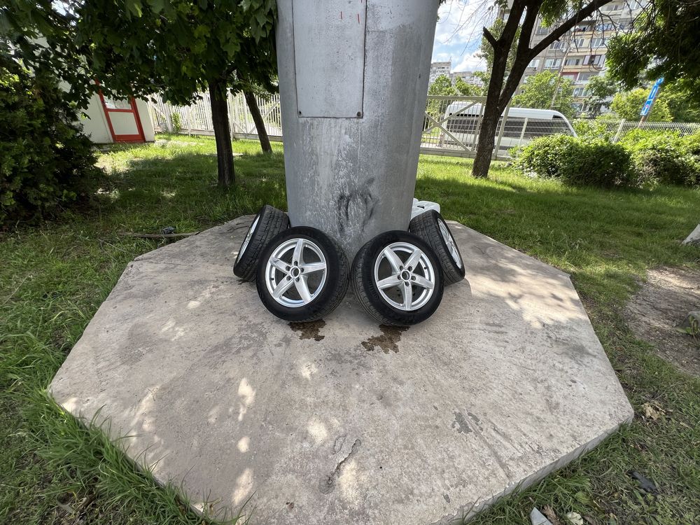 Джанти 7J  5x112 Ауди Audi + подарък Continental  205/55/16 дот 19г.