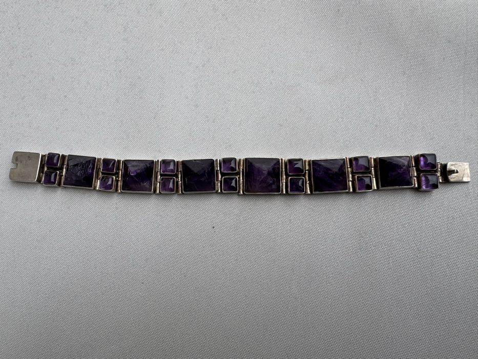 Bratara din argint si ametist