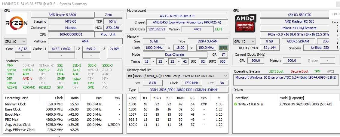 PC Gaming Mid-Range Ryzen 5 3600 RX 580