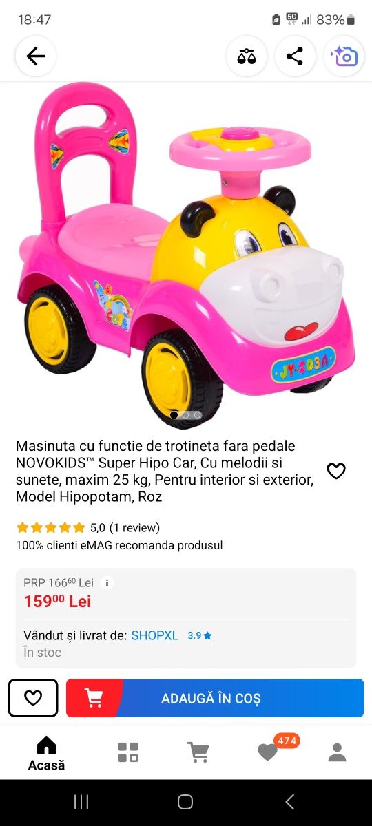 Vand Masinuta cu muzica si sunete