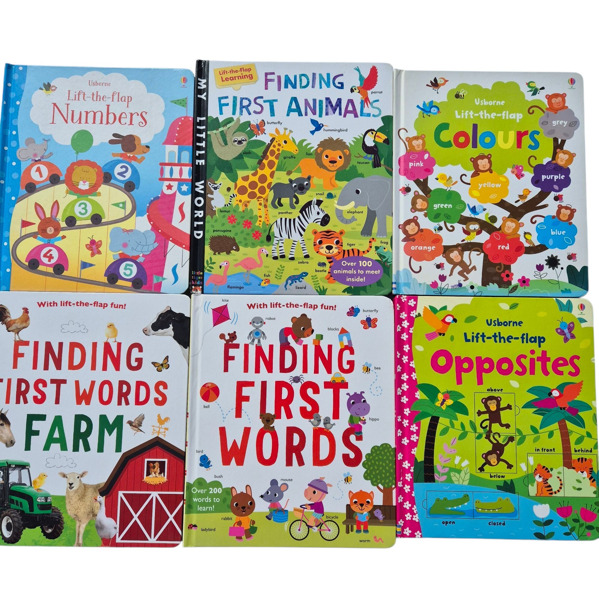 Lot 6 cărți educative tip „lift-the-flap” copii – Usborne, engleza