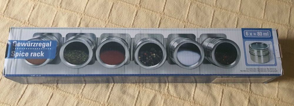 Рафт за подправки с 6 магнитни кутии- НОВ