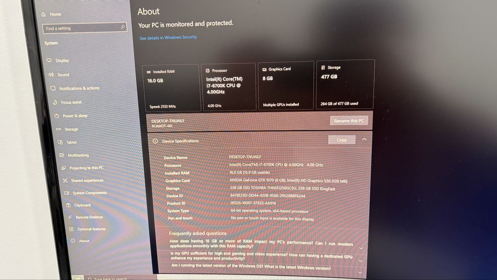 Vand pc gaming nvidia 1070