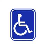 Sticker Persoane cu handicap / dizabilitati / Autocolant / Semn