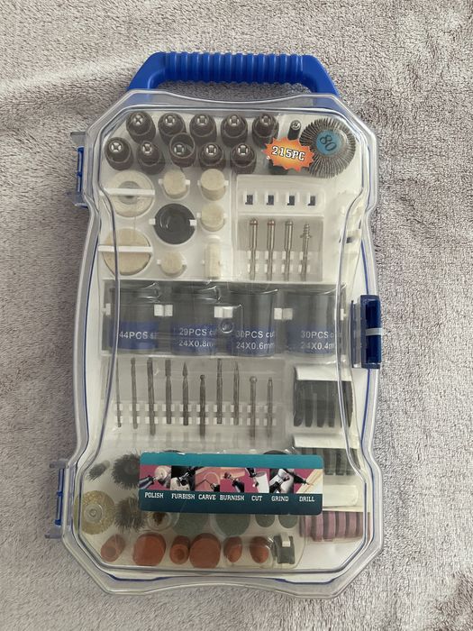 215 Set accesorii pentru gaurit, slefuit si polizat biax,