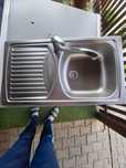 Vand chiuveta bucatarie inox cu baterie
