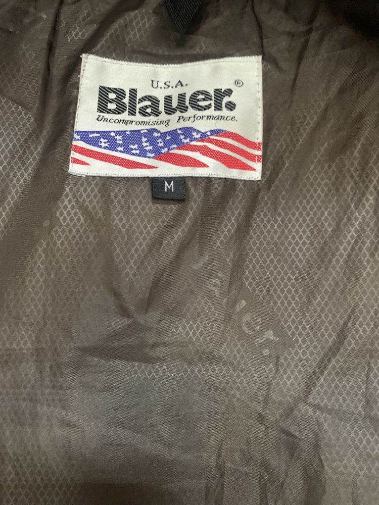 Geaca Blauer cu puf si blana naturala de raton size M de dama