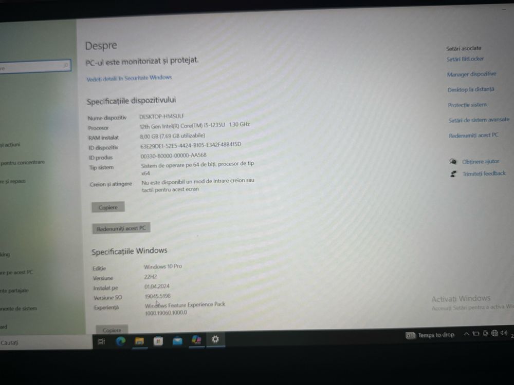 Laptop Dell Inspiron 15 3520 Intel I5-1235U, 8GB Ram , 512GB SSD