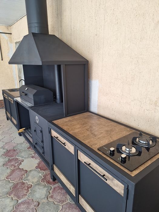 Кухня для улицы,  беседки, мангал , печь.