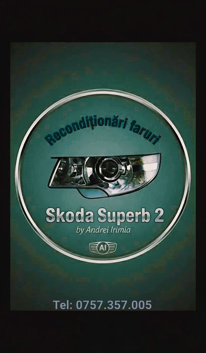 Far bi-xenon adaptiv Skoda Superb 2