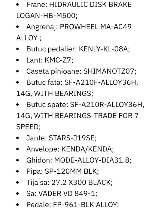 Bicicleta NOUA  Omega Legion 29 - preț fix 1300