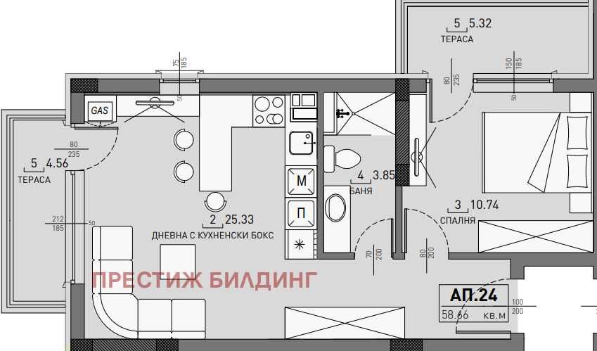Продава се Двустаен апартамент в София, Малинова долина - 67 кв.м за 2090 €/кв.м - Снимка #14
