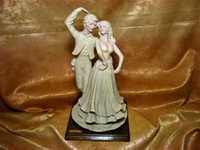 Statueta, sculptura alabastru Art Nouveau, Flamenco, semnata, vintage