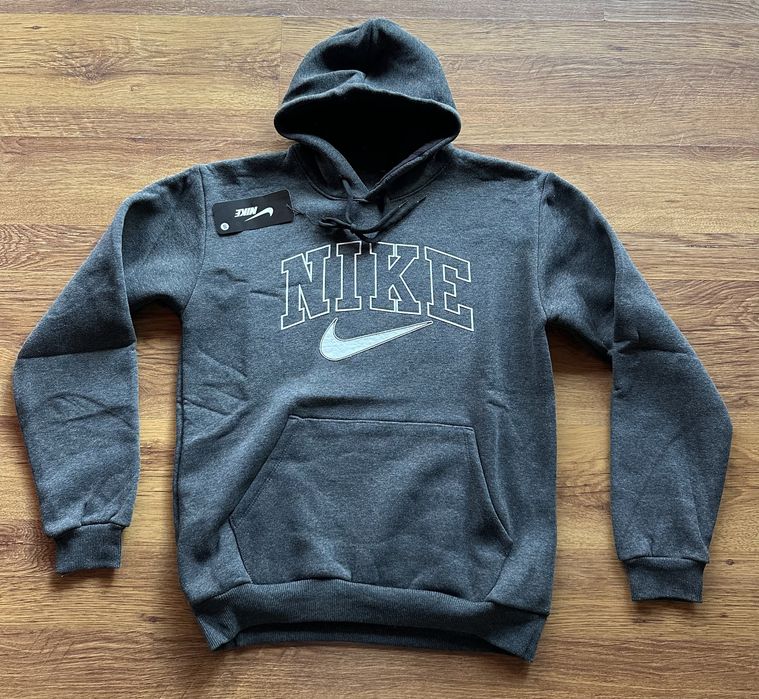 Мъжки суитчер Nike в графитеносиво,памучен и с вата