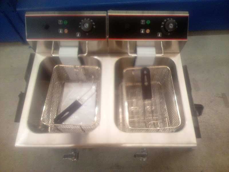 friteuza electrica noua 2x20 litri cu robineti noua