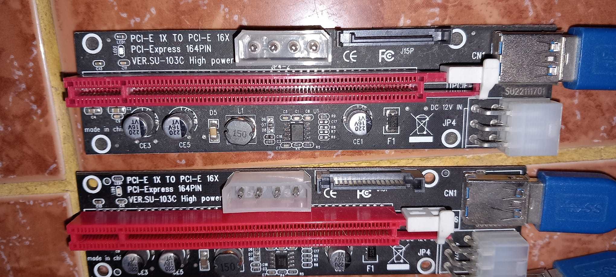 Lor 6 Risere minat Pci-e 1X la Pci-e 16X 164pini VER SU-103C