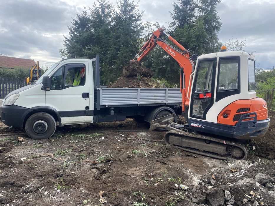 Lucrari cu miniexcavator ,Inchiriez escavator