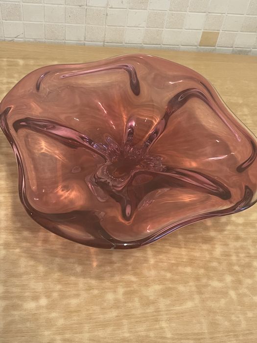 Комплект антикварных ваз, чешское стекло