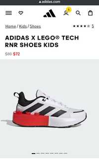 Срочно продаю Adidas X LEGO*Tech RNR Shoes Kids
