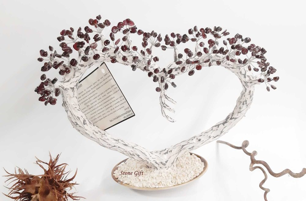 Дръвче Гранат Сърце Индивидуална Поръчка, Подарък Любов, Грант, Здраве