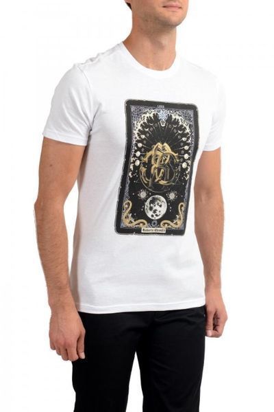 ПРОМО Roberto Cavalli-M и XXL-Оригинална мъжка бяла тениска
