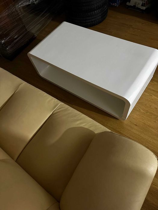 Masuta de cafea fixa, alba