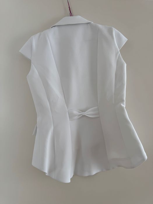 Anne Fontaine сако с къс ръкав раМер 38 бяло