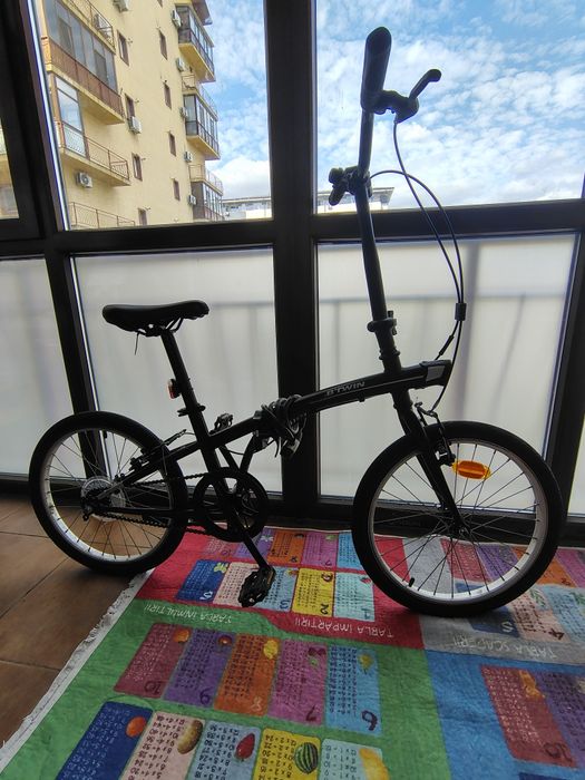 Bicicleta Pliabila Fold 100-Negru/Decathlon