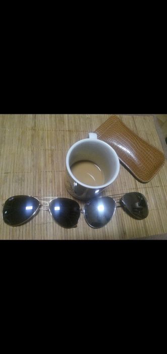 Ray-Ban Rayban Aviator ochelari de soare argintii si aurii