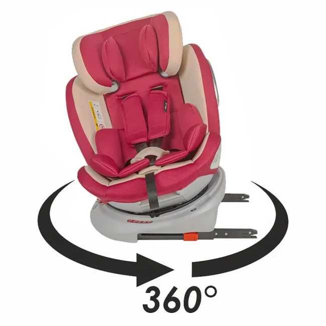 Scaun auto copii rotativ, cu Isofix Hapi Ozy, 0-36 Kg - Rosu max 36kg