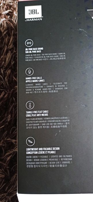 Căști JBL Tune 500, Cu fir, On-ear, Microfon, Negru