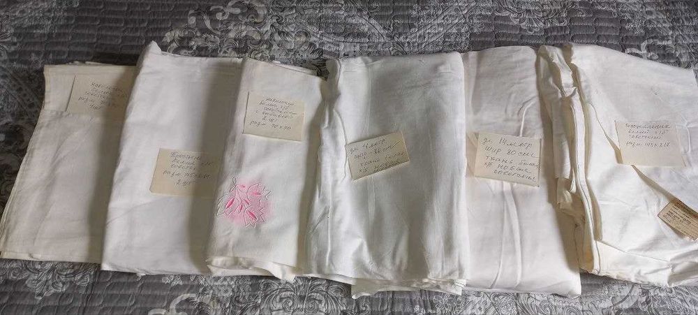 Новый белый материал, ситец СССР, наволочки, простыни Х/Б