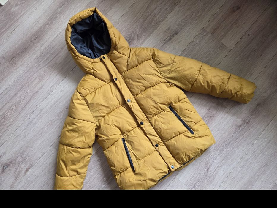Детско юношеско зимно яке Zara цвят охра 13-14 години момче