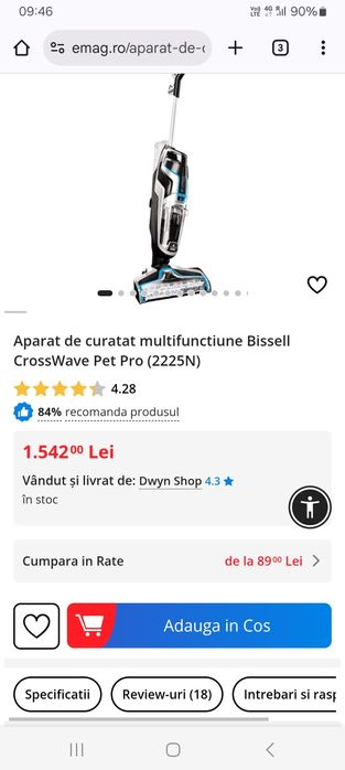 Aspirator cu spălare