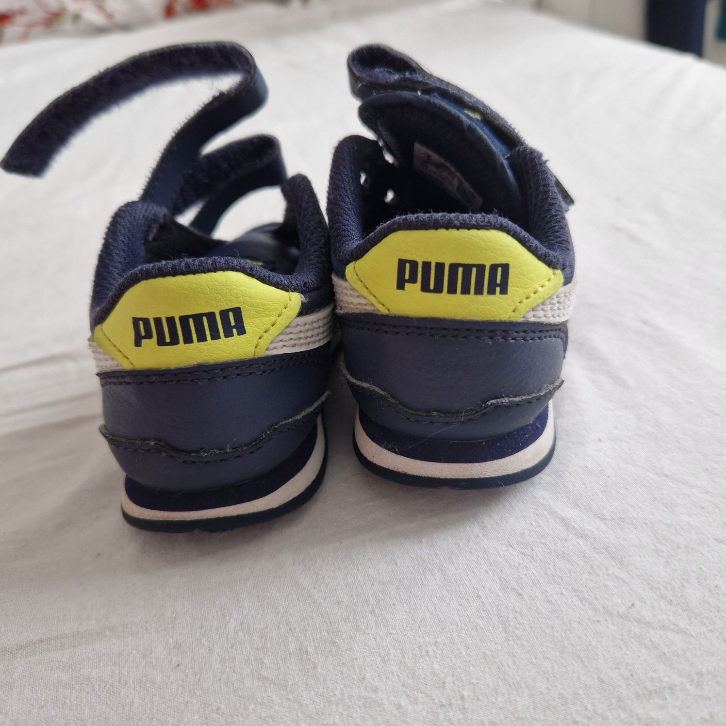 Pantofi sport Puma Runner, albastru închis și verde tipator, mas 24