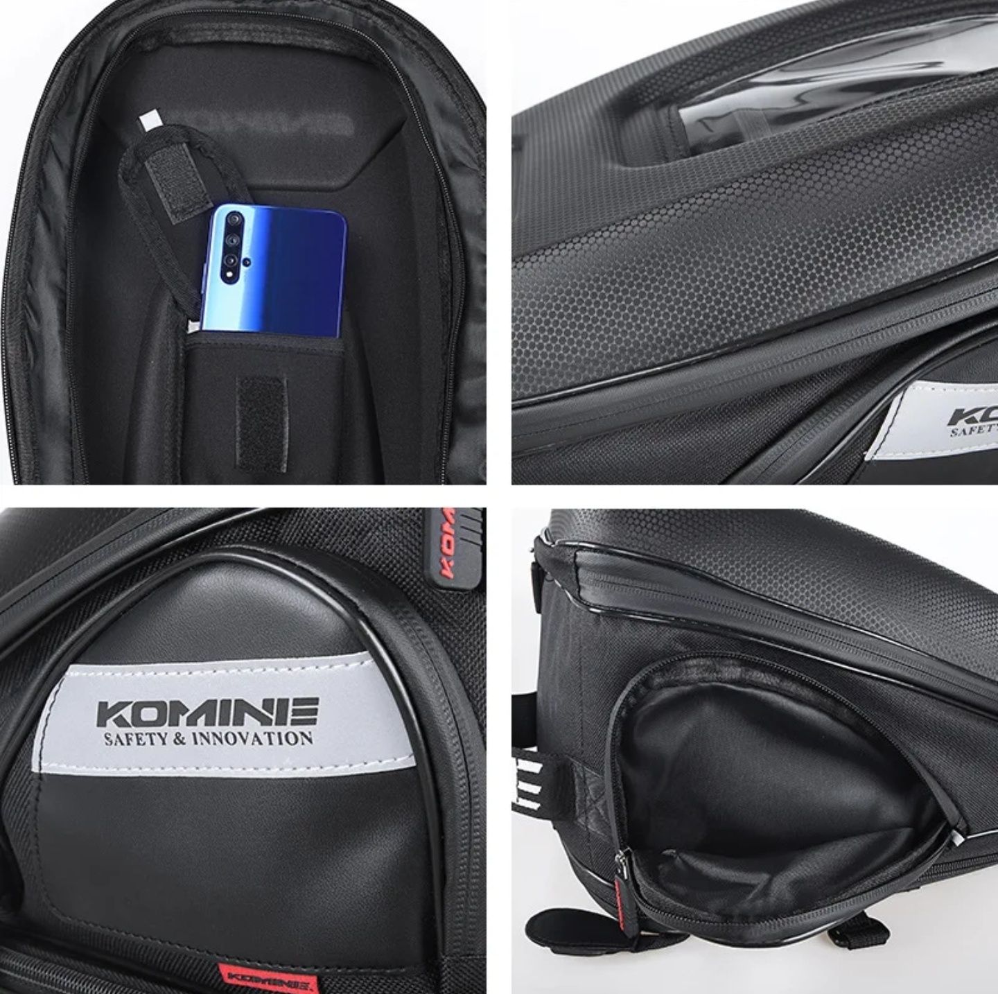 Geanta rezervor Komine 12L moto tankbag magneți  motocicleta