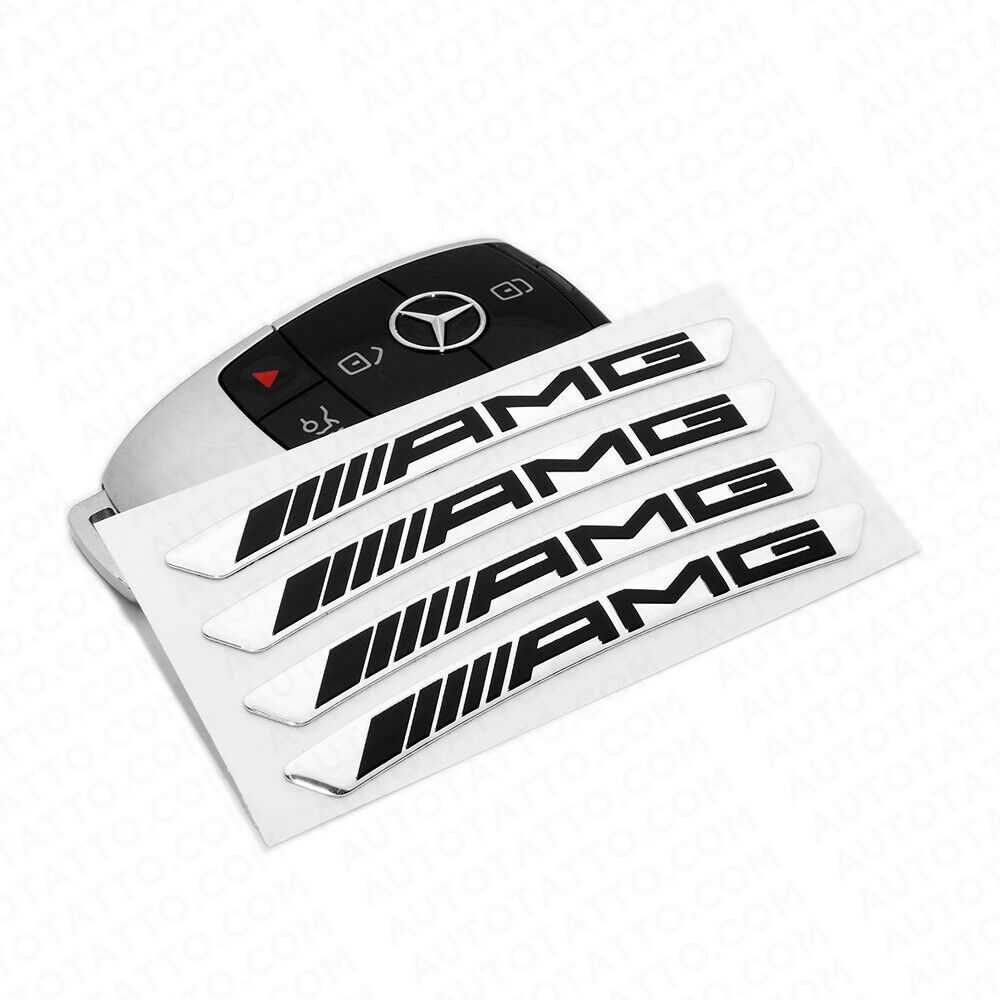 декорация за джанти Mercedes AMG сиви или черни метални стикери
