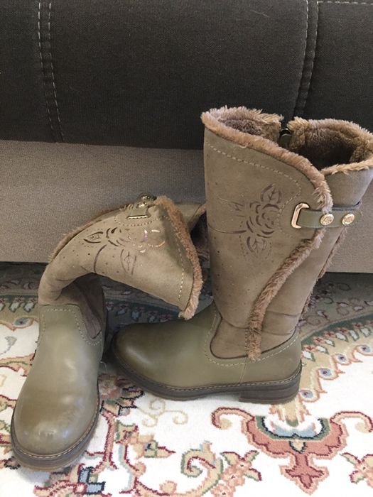 Зимние сапоги, полностью натуралка