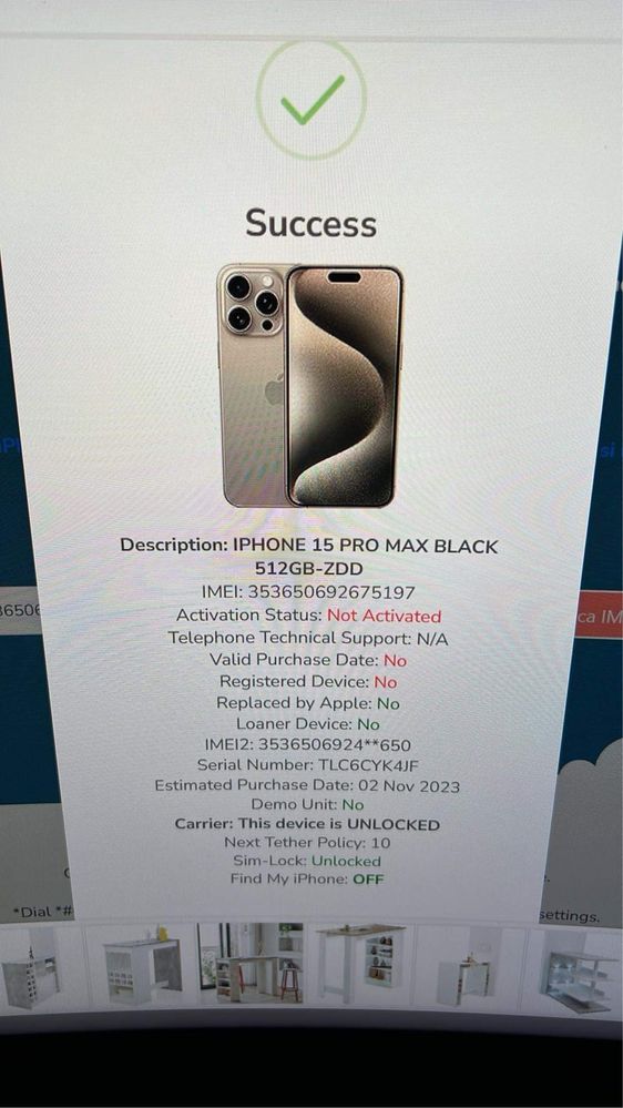 Iphone 15 pro max 512gb 6500 RON FIX!!!