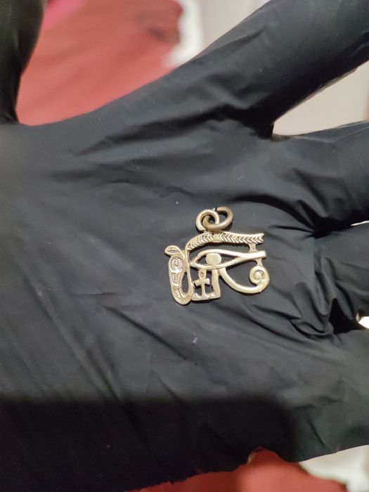 Pandantiv vechi argint -Ochiul lui Horus