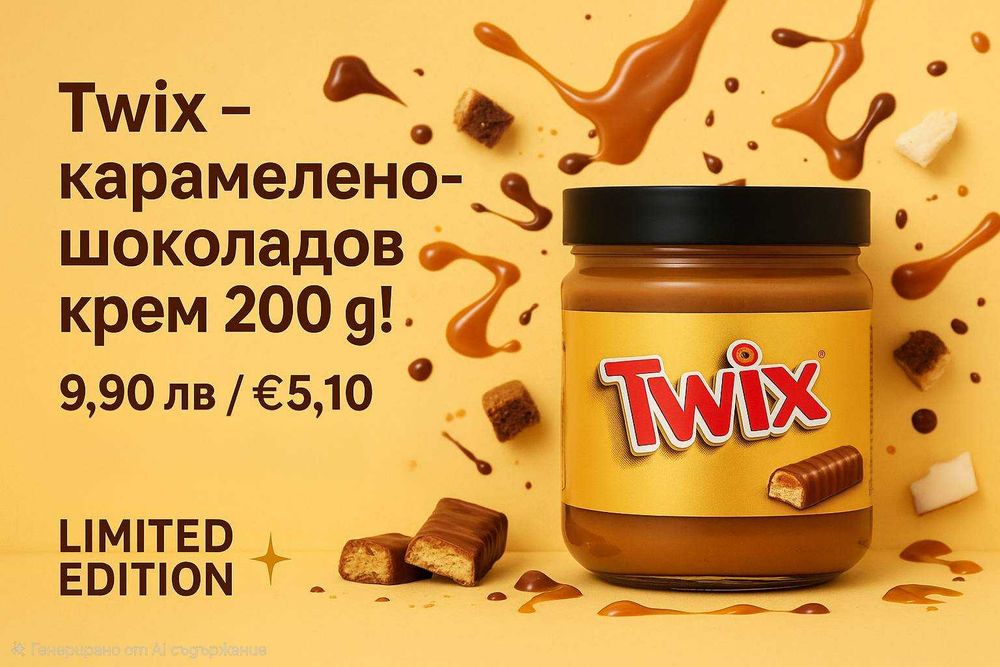 Оригинален Twix карамелено-шоколадов крем 200 г – уникален вкус UK