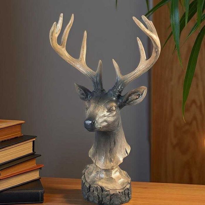 Нова Статуетка Елен - Трофей - Сувенир Еленче с Рога - 36см