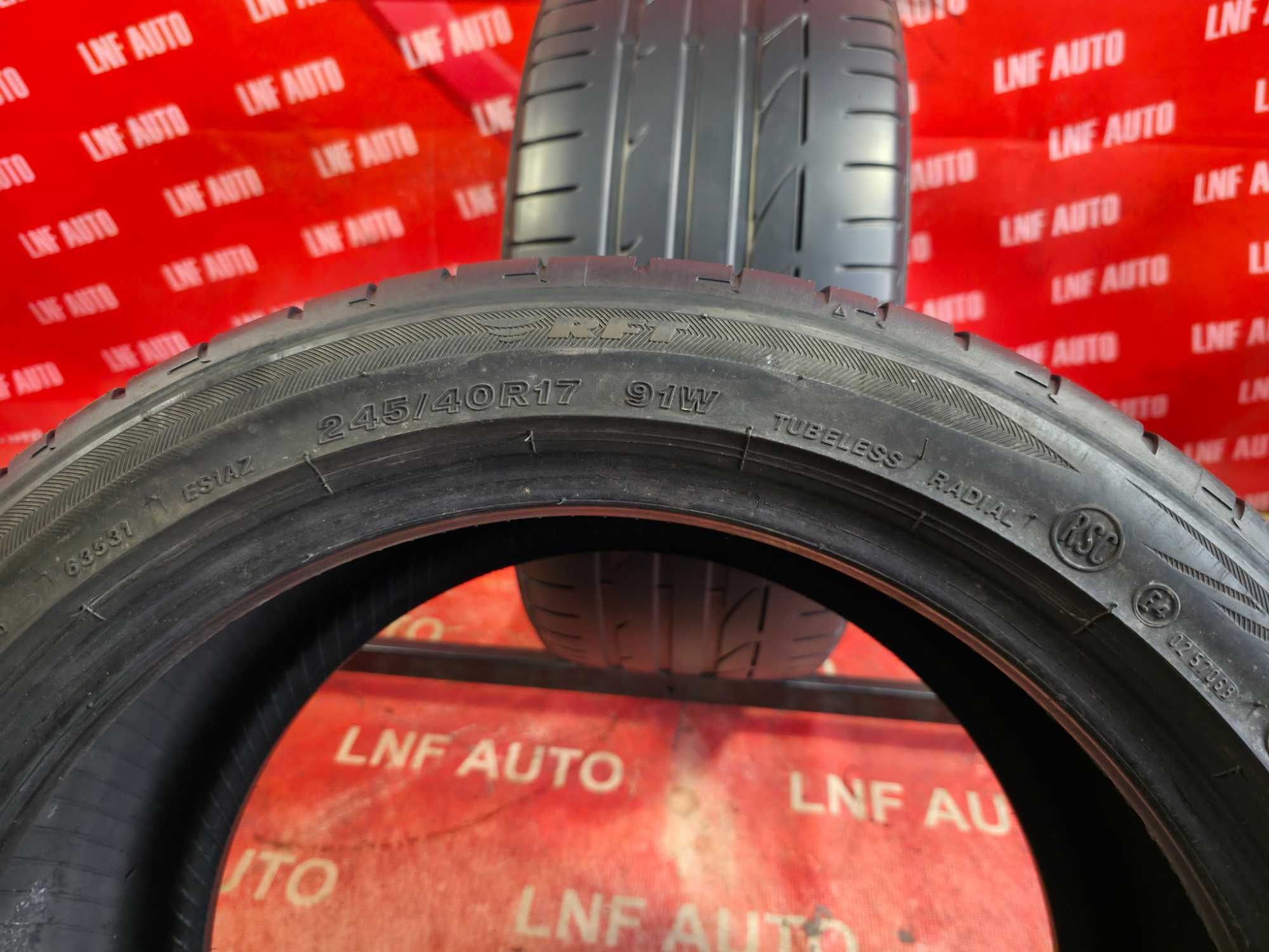 Anvelope de VARA - 245/40/17 - BRIDGESTONE - 5.55 MM - DOT 2017 RFT !