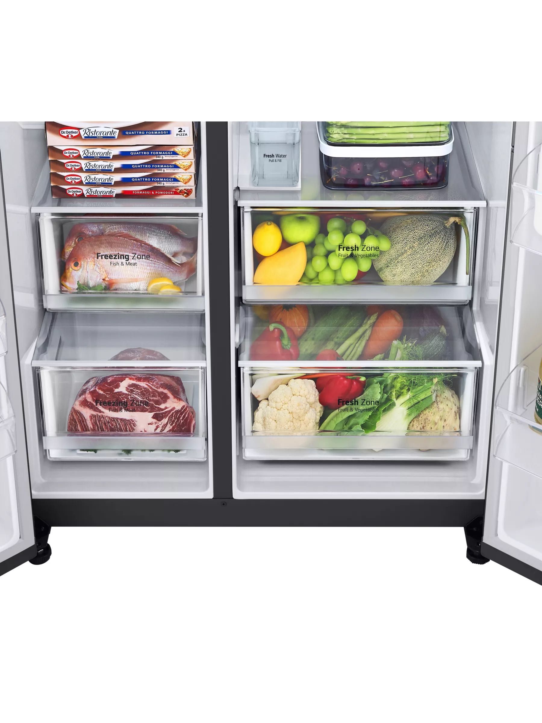 Американски хладилник с фризер LG GSLV71MCTD
