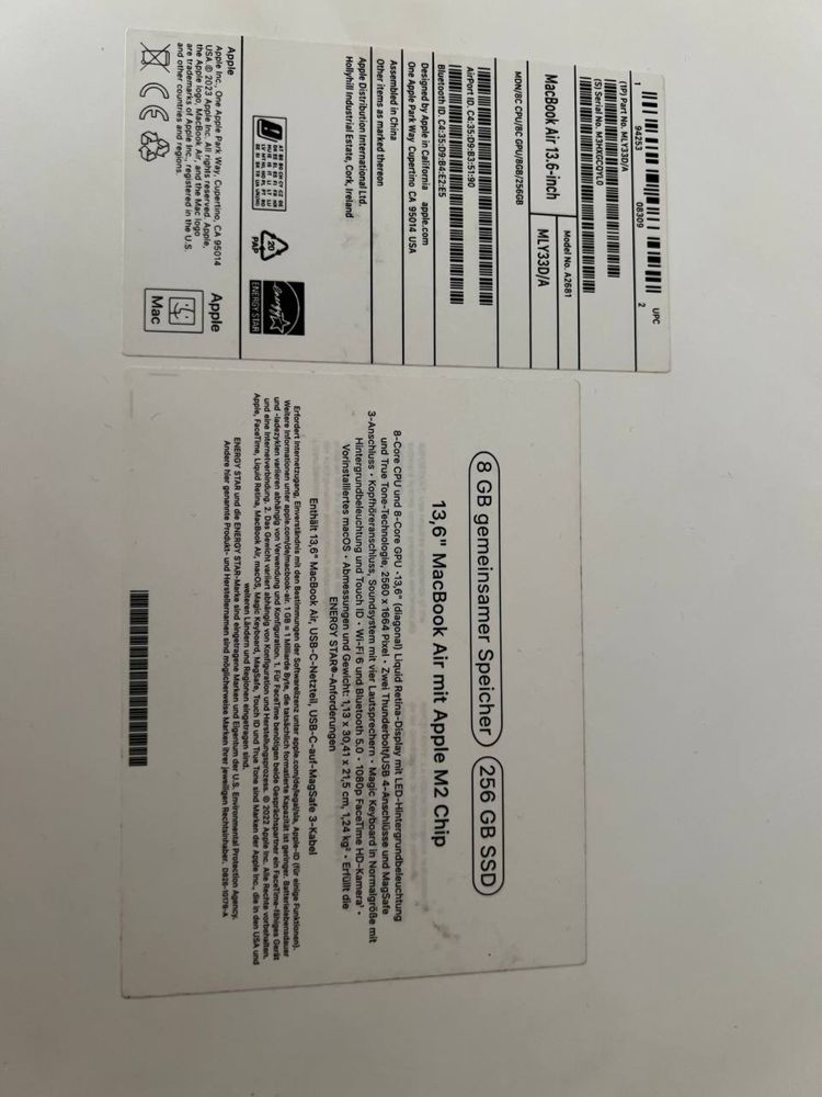 Macbook Air M2 13.6”