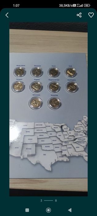 Colectie monede placate cu aur