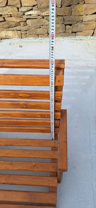 Дървена градинска люлка